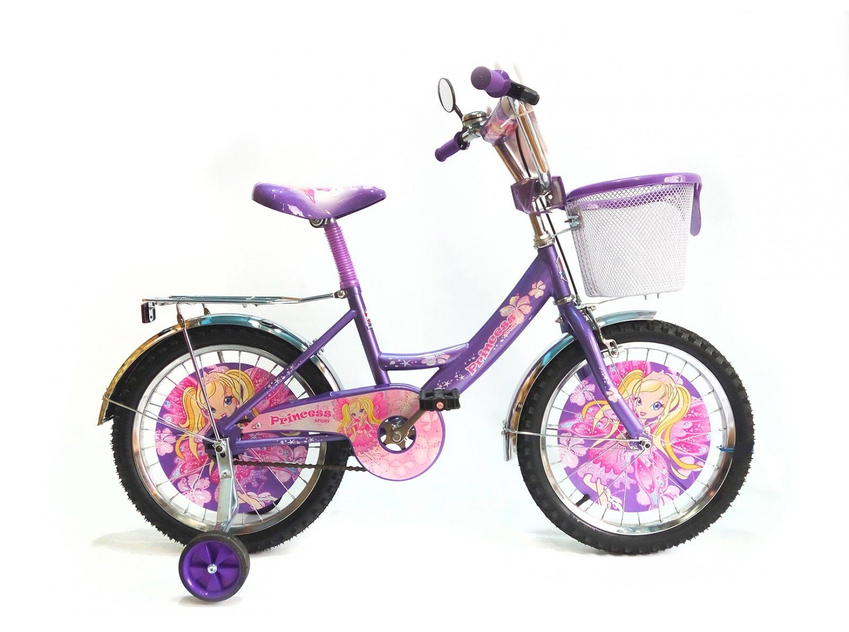 Детский велосипед ПРИНЦЕССА 18" + корзина — изображение 2