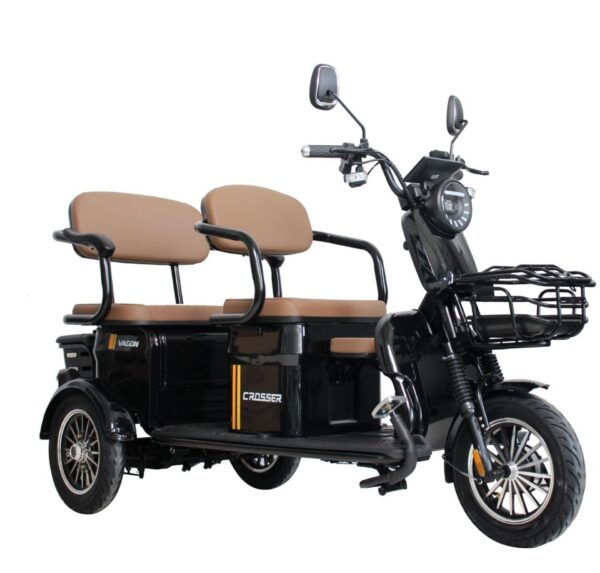 Электротрайк TR-4 VAGON Мотор 800W, 72V 20Ah (6 АКБ), led, usb, Колеса 10-3.0 — изображение 6
