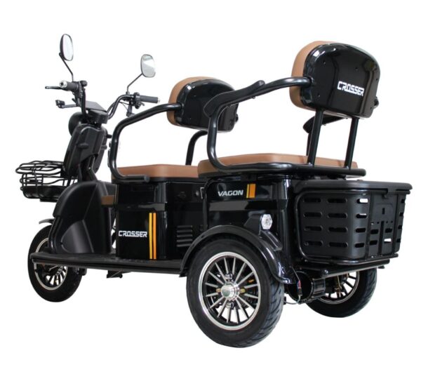 Электротрайк TR-4 VAGON Мотор 800W, 72V 20Ah (6 АКБ), led, usb, Колеса 10-3.0 — изображение 7