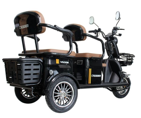 Электротрайк TR-4 VAGON Мотор 800W, 72V 20Ah (6 АКБ), led, usb, Колеса 10-3.0 — изображение 8