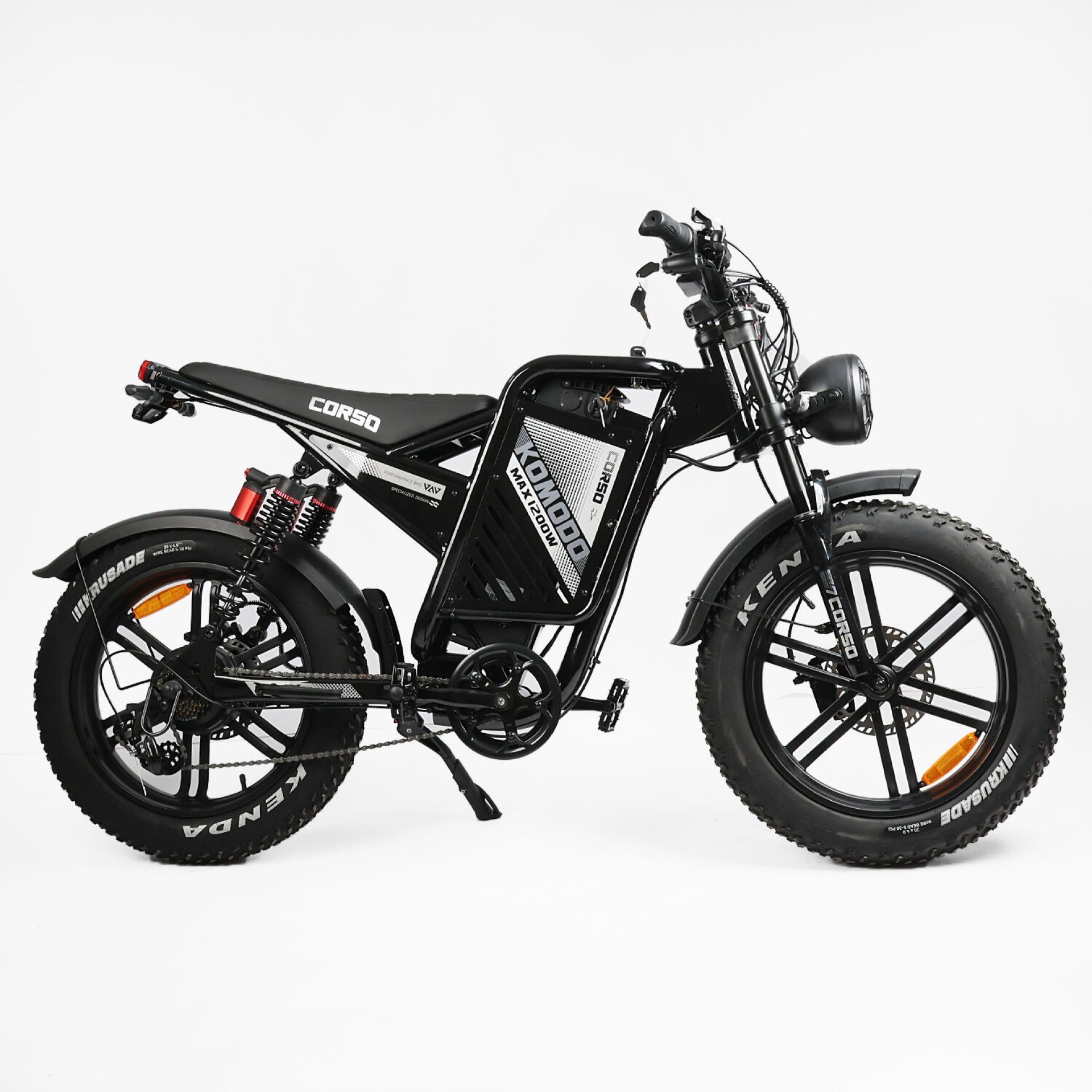 Электрофетбайк Corso "Komodo" 20" дюймов рама стальная