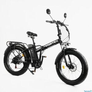 Электровелосипед Corso «Vortex» 24″ дюймов TX-78950 ЧЕРНЫЙ, рама алюминиевая, двигатель 500W, акум. 48V13Ah литиевый