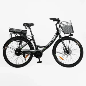 Электровелосипед Corso «VOLT BIKE» 26″ дюймов TB-63922 (1) +КОРЗИНА, рама стальная, двигатель 500W, акум. 36V13Ah, односкоростной, в коробке