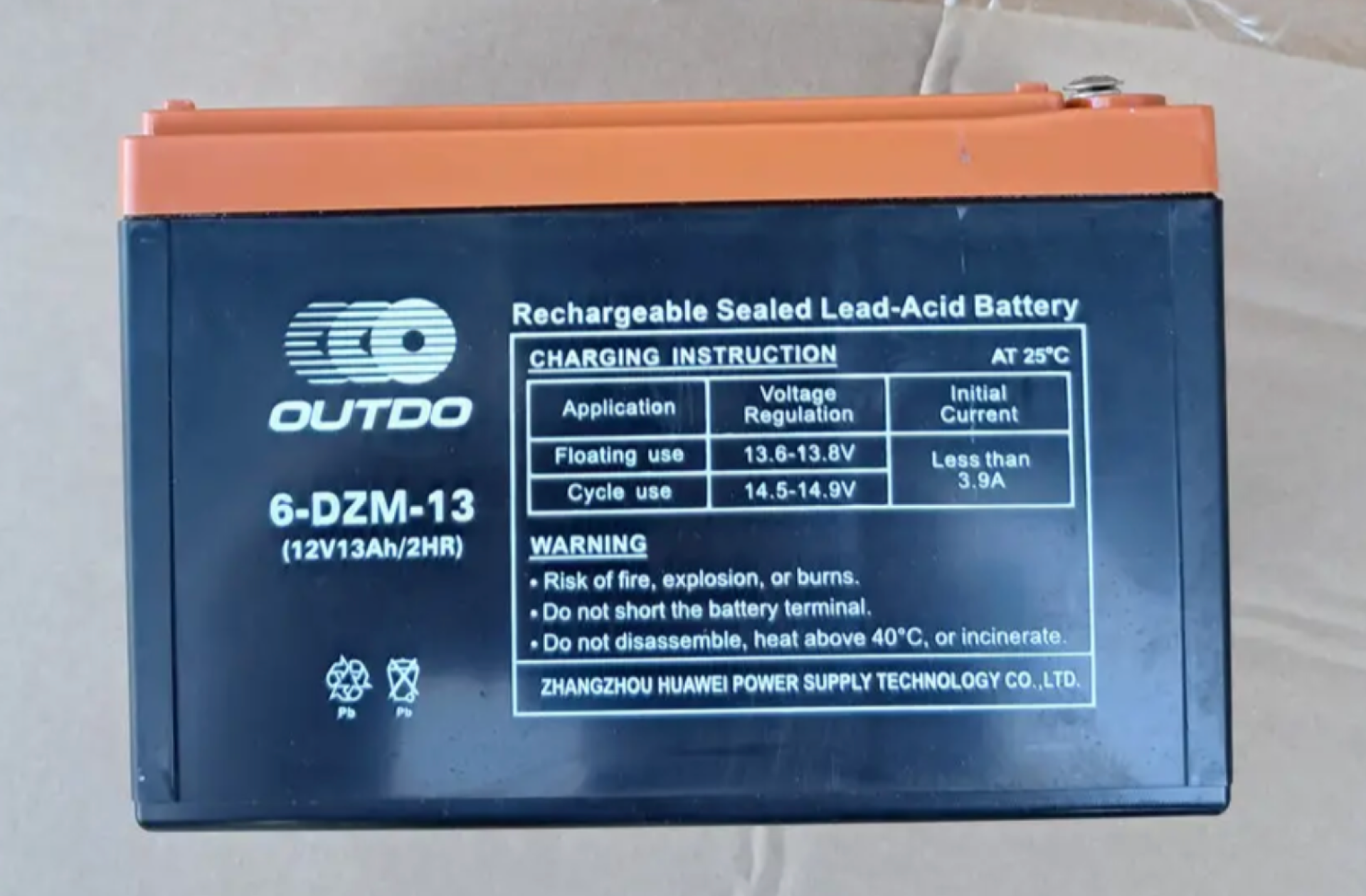 Батарея аккумулятор AGM CROSSER 6-DZM-13 (12V 13AH) тяговый! — изображение 2