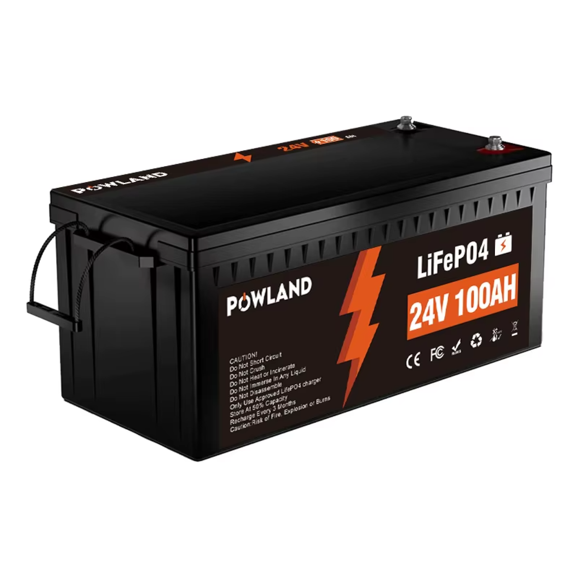 Powland LiFePO4 24V 100Ah литий-железо-фосфатный аккумулятор (2560Wh)